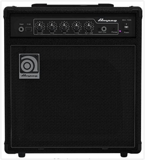 Ampeg BA-108v2 20-watt Bass Combo Amplifier, Black