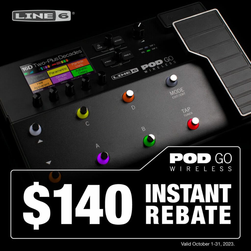 POD® Go amp and effects processor WIRELESS | Piano Héritage